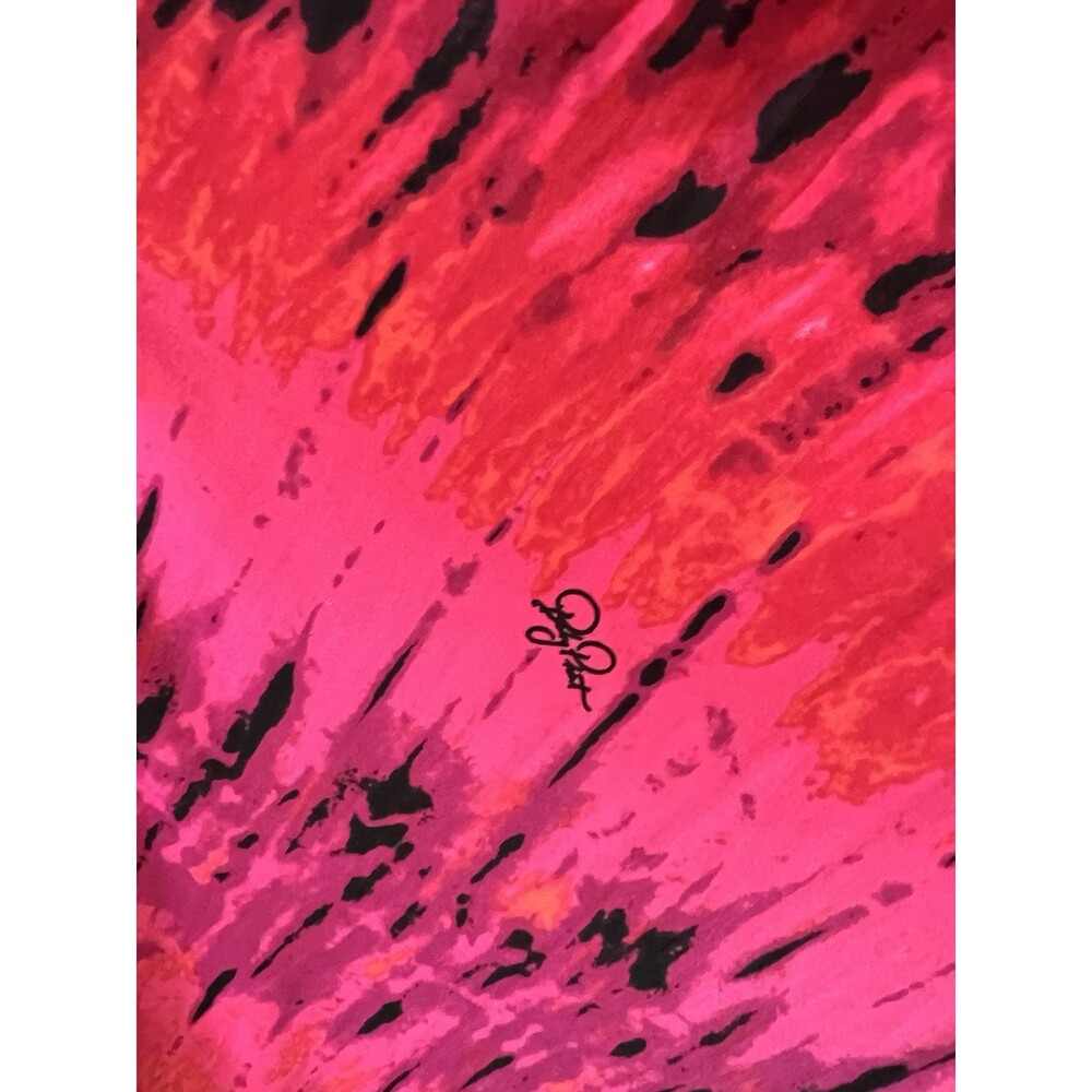 Baby Phat Womens Pink Black tie dye Sexy Flowy Maxi Halter Stretch 2X Dress #196 - Picture 8 of 10
